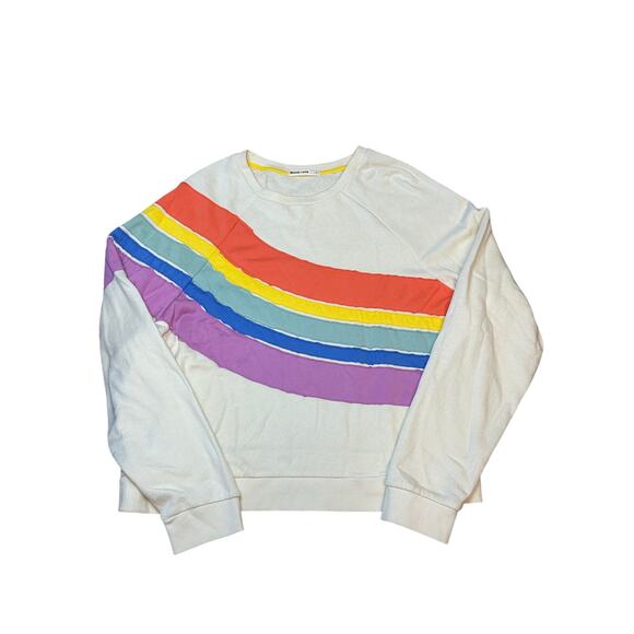 Marine Layer Vintage Rainbow Wave Terry Sweatshirt LARGE - Picture 1 of 4